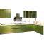 Acrylic Malaysia self assemble curved design kitchen cabinets