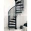 Modern stainless steel curved spiral stairs
