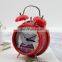 Bedroom Decoration Cartoon Animals Plastic Standing Table Battery Operated Twin Bell Desk Alarm sticker wall clock For Kids