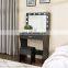 Modern Dressing Table Vanity Table Set with Lighted Mirror - Makeup Vanity with Lights Adjustable Light