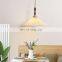 Japanese Pleated Cloth Pendant Lamp for Bedroom Bedside Dining Room Hang Lamp Retro Restaurant Bar Chandelier