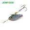 JOHNCOO Spinner Baits 5g 9.5g 13.8g Spinner Bait Metal Spoon Hard Baits Spoon Lures With Treble Hooks