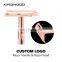 New Style Metal Rose Gold Color Double Edge Razor Blade Shave Shaving Razor For Women