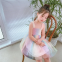 Kids Wear Dress Summer Girl Pretty Princess Dress Children Sling Sleeveless Rainbow Mesh Tutu Dress for Toddler