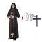 Hot selling European and American Amazon medieval clothing men's cosplay wizard priest priest priest robe set