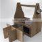 2016 wholesale handle wooden beer storage box beer carrier