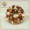 2015 hot sale 7.00mm round champagne gemstone for wedding dress