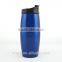 Promotional double wall stainless steel travel mug with flip -up lid