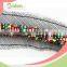 Bright color tulle lace French net lace beaded lace trim                        
                                                                                Supplier's Choice