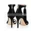 Ladies party wear high heel sandals front tassel suede leather brand women sandals 2016