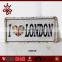 Metal plaque factory wholesale high quality decoration plaque with car license plate
