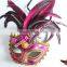 Rose Red Cock Feather Halloween Mask Party Supplies