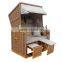 wicker roofed beach chair