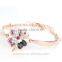 Fashion Jewelry Good Luck Clover Crystal Love Charm Bracelets Bangles for Women