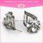 OEM alloy zinc crystal beautiful stud earring designs for women
