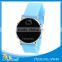Oem design round face silicone analog digital wrist watch led watch