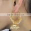Indian Traditional Gold Tone White Pearl Jhumka Earrings