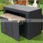 Hotsale Long Outdoor Resin Wicker Polyrattan Bar Table and Stools