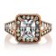 Beautiful Design S925 Sterling Silver White Stone Engagement Ring for Women