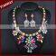 New Fashion Trendy colorful handmade Chunky statement necklace/