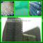Dark green stair safety net for construction
