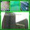 Dark green stair safety net for construction