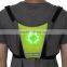 Reflective sport vest with LED light, safety running reflective vest Quality Choice