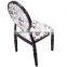 metal material round back french dining chair