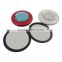 elegant plastic double sided cosmetic compact mirror with crystal