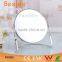 Brass round desktop mirror 8 inch double side makeup mirror