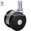2016sales Non-noise 2 "black Nylon Rivet Plastic Furniture Caster Wheels With Ring Stem