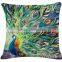 Peacock Oil Painting on Canvas With 3d Digital Printed Cushion Covers