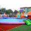 Lanqu Pool Aqua Park with slide Inflatable Combo for business