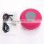 Waterproof Mini Bluetooth Speaker With Suction Cup Rose Red