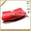 CW1172-001 Long Chain Hot Red Small Grain Cow Leather Cross Body Bag Women Clutch
