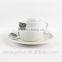 Hot sell cheap white porcelain coffee cup set,bulk tea cup and saucer