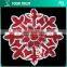 Red White Silver Snowflake Sequin for Garment Applique Patches