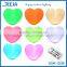 Red led heart shape decoration light/ABS material remote controlled romantic heart light