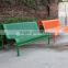 Powder coated metal park bench seat