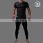 Men Quick Dry Gym Clothing Set Fitness Compression T shirt & Pants Suit Men Bodybuilding Gym Compression Sportswear