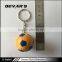 Hot sale custom engraved plastic smart football shaped clubkeychain