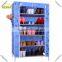 Waterproof metal fabric shoe rack with rolling door