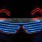 Party Favor China Christmas Decoration Shutter EL Wire Glasses