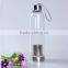 450ml china outer Promotional Sealed Heat-resisting Stainless Steel Lid Fruit Infused Glass Water Bottles