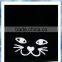 100% acrylic cat face embroidered funny knitted hat