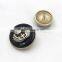 Overcoat button metal black button