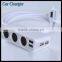 3 Sockets Cigarette Lighter 4 Port Usb Car Chargers Charger For I Cell Mobile Phone
