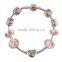 Fashionabe custom design european beads metal charm bracelets for women
