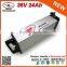 Smart Aluminum E-bike Battery Case 36V 20Ah 1000W Battery with 2A Charger + 30A BMS