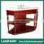 Antique Simple Cherry Hotel Bathroom Vanity With Two Wooden Shelves